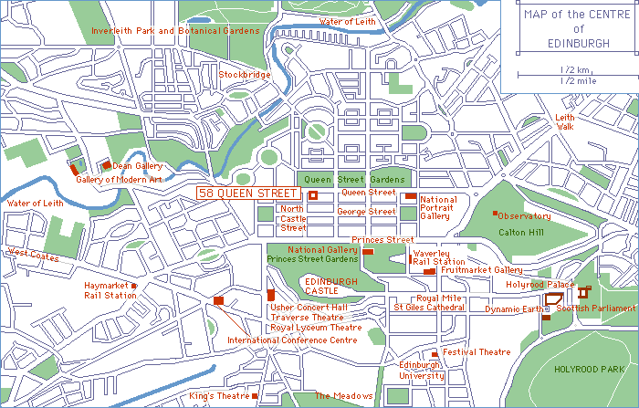Map of  Central Edinburgh