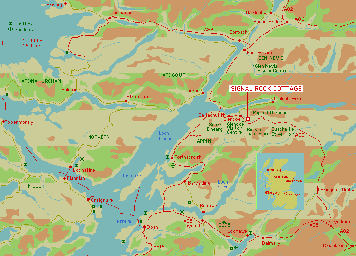 Map of Glencoe and area
