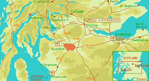 Map of central Scotland